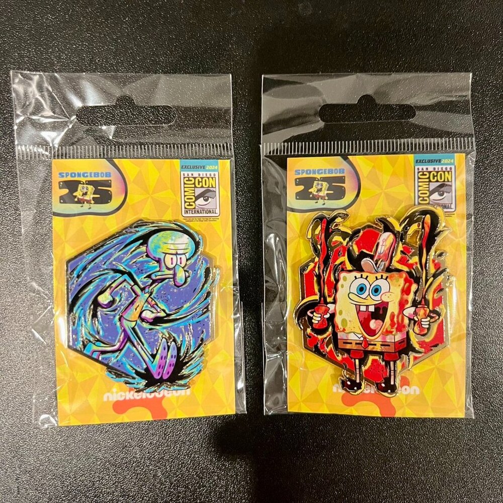 SDCC 2024 COMIC CON SpongeBob 25TH ENAMEL Pins LIMITED EDITION